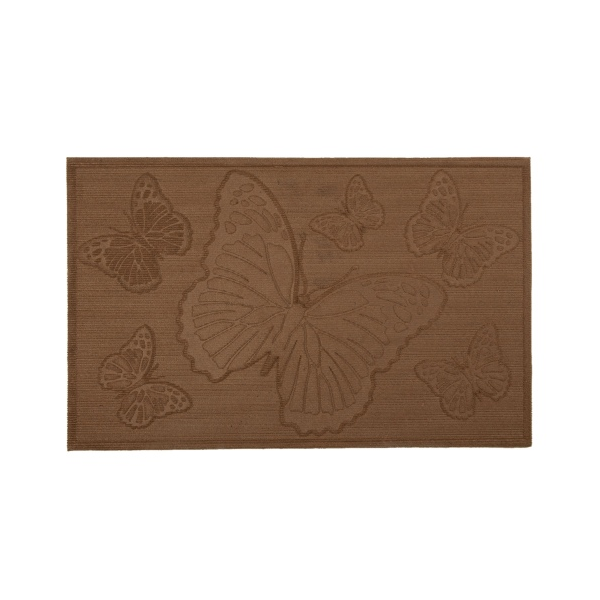 Lábtörlő pillangós, kókusz-PVC, 75x45 cm