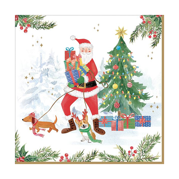 Karácsonyi szalvéta 33x33cm, 20db-os - Joyful Santa