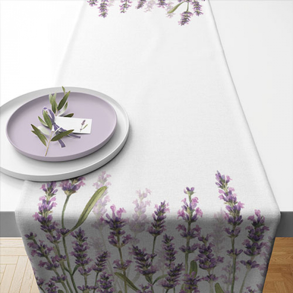 Lavender Shades White asztali futó - 40x150cm