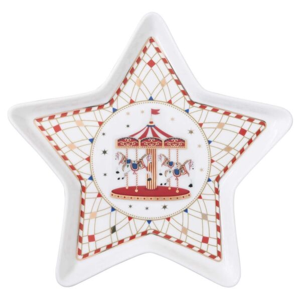 Karácsonyi mintás Porcelán tálca - Christmas Wonderland