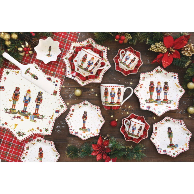 Karácsonyi Asztalterítő - 145x250cm - Vintage Nutcracker