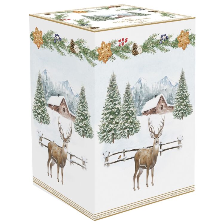 Karácsonyi óriás porcelán bögre White Forest