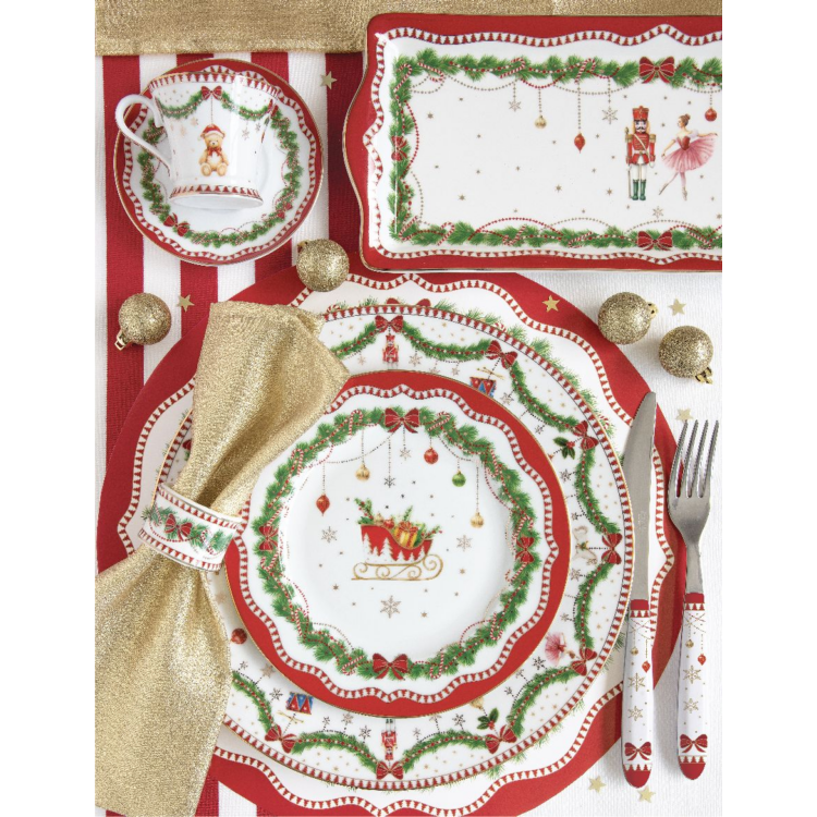 Karácsonyi Porcelán mélytányér Magie de Noel