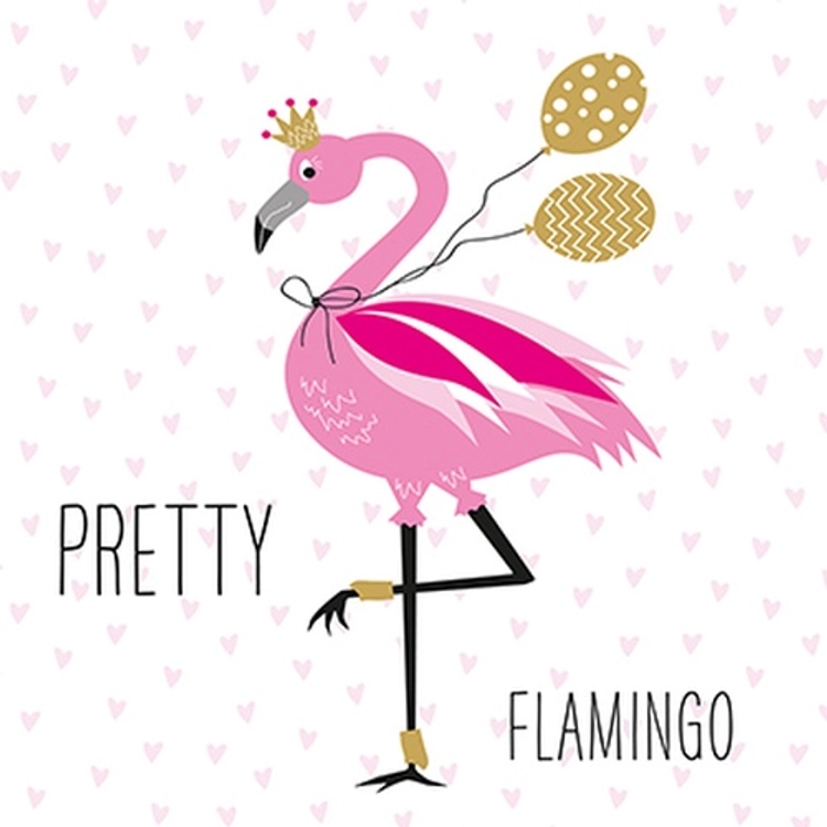 Pretty Flamingo papírszalvéta 33x33cm, 20db-os