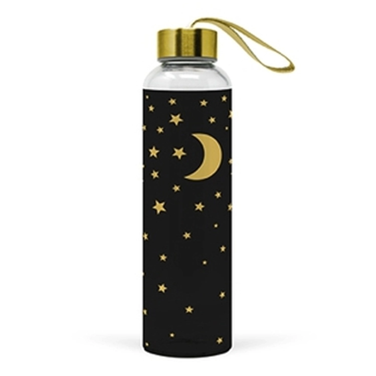 Üvegflaska borosilicate üveg - 550 ml - Moonlight Real Gold