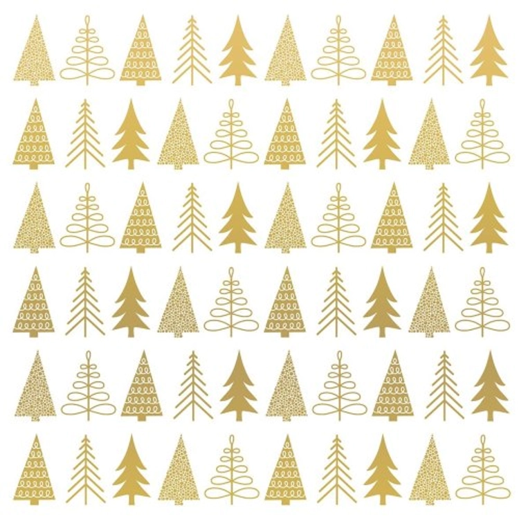 Karácsonyi mintás papírszalvéta 33x33 cm, 20 db-os - Pure Mood gold