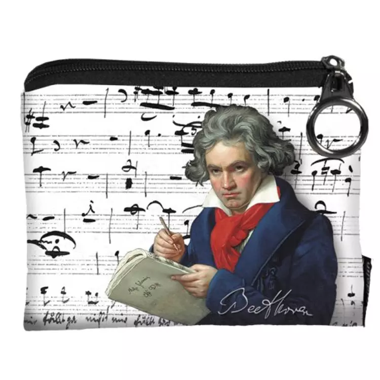 Mini pénztárca textil 12x1,5x10cm, Beethoven