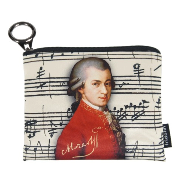 Mini pénztárca textil 12x1,5x10cm, Mozart