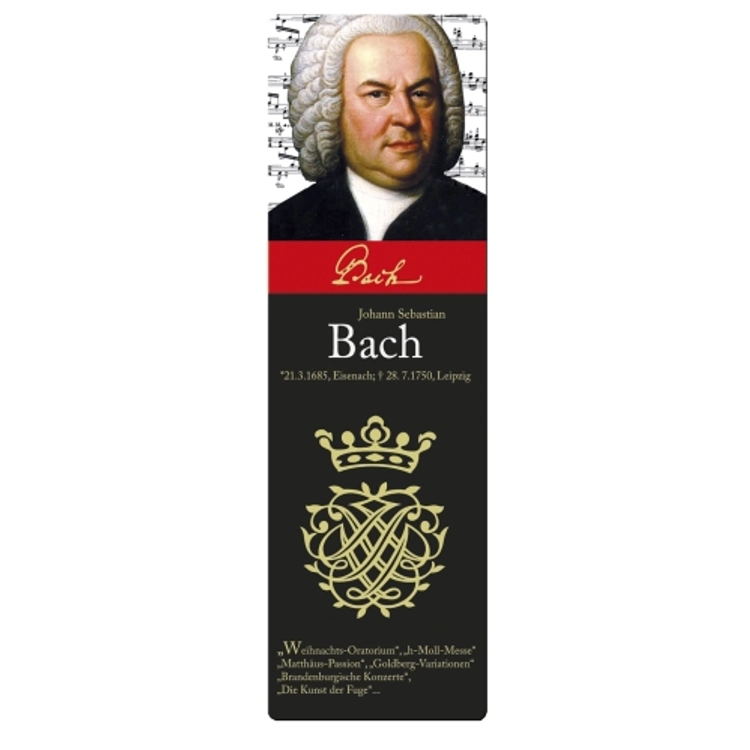 Könyvjelző 5x16cm, Bach