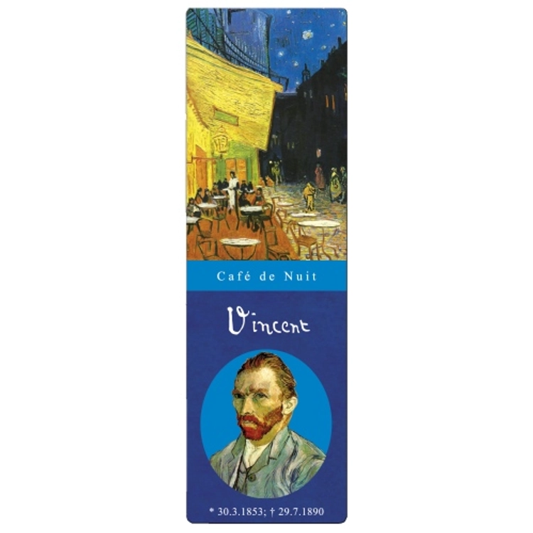 Könyvjelző 5x16cm, Van Gogh: Kávéház éjjel