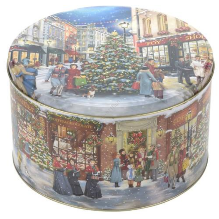 Karácsonyi fémdoboz - 210x120mm - Xmas Shopping