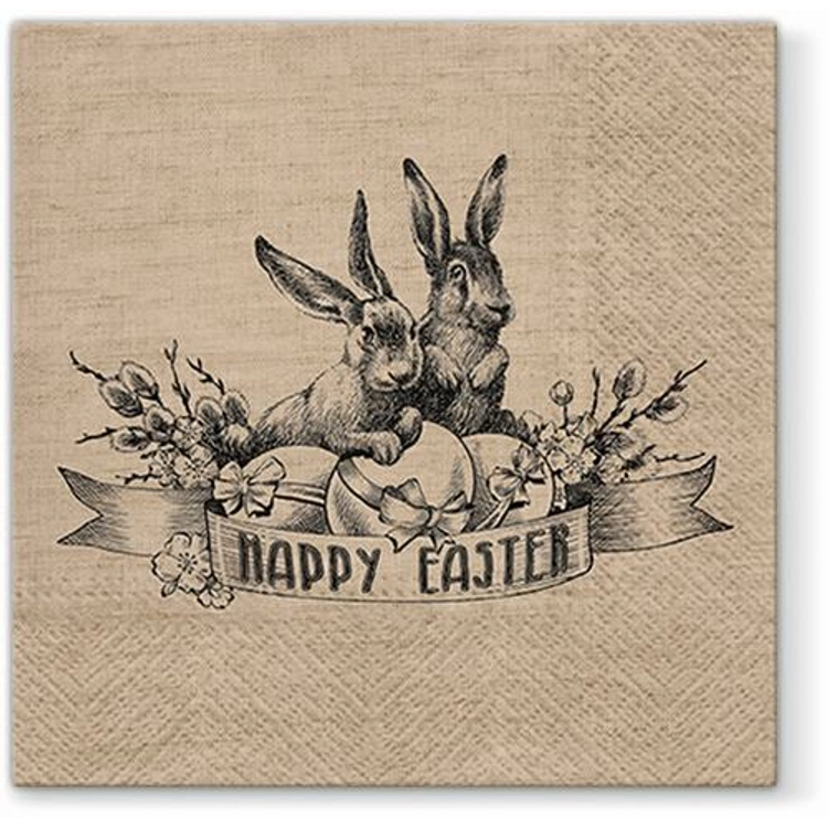 Vintage Easter papírszalvéta 33x33cm, 20db-os