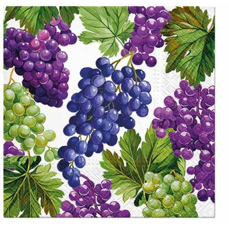 Natural Grapes papírszalvéta 33x33 cm, 20 db-os