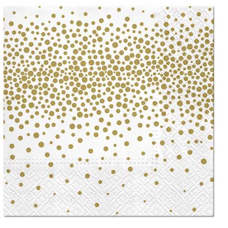 Confetti (gold) papírszalvéta 33x33 cm, 20 db-os