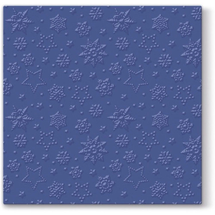 Inspiration Winter Flakes navy blue papírszalvéta 33x33cm,  20 db-os