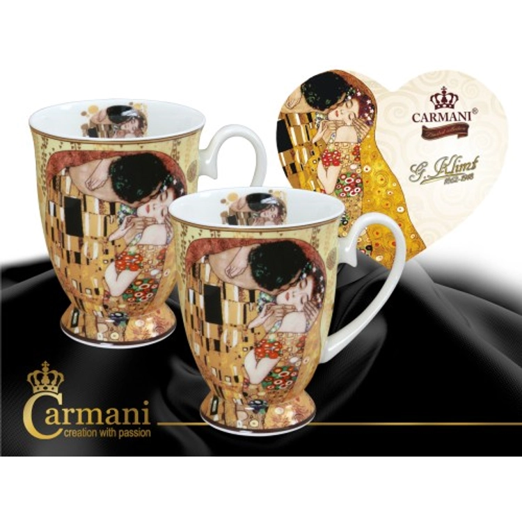 CARMANI Porcelán bögre szett - Klimt: The Kiss