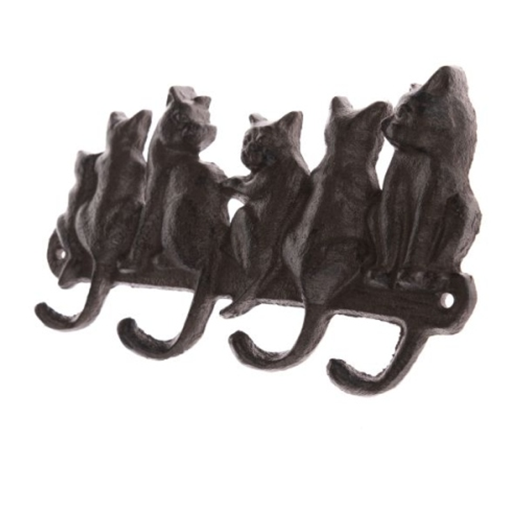 Öntöttvas falifogas macskás, 22x10,5x3cm