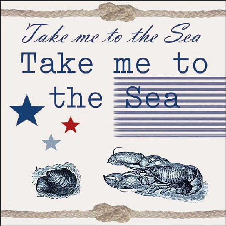 Take Me To The Sea papírszalvéta 33x33cm, 20db-os