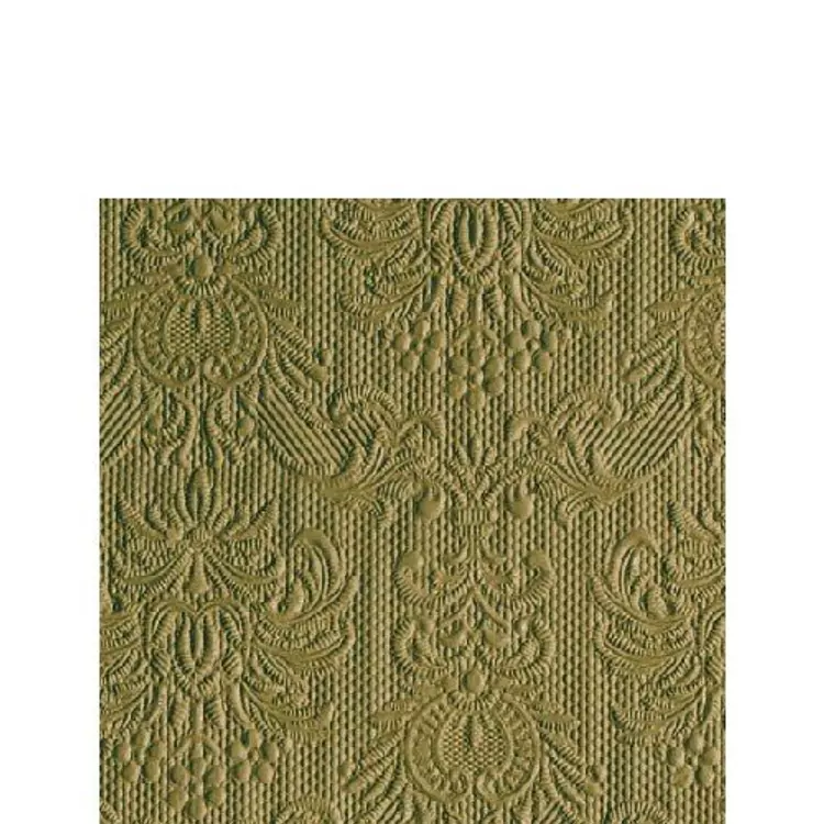 Elegance Olive Green papírszalvéta 25x25 cm