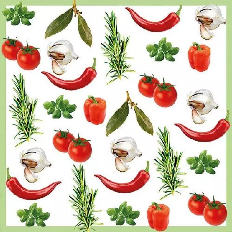 Italian Vegetables papírszalvéta 33x33cm, 20db-os