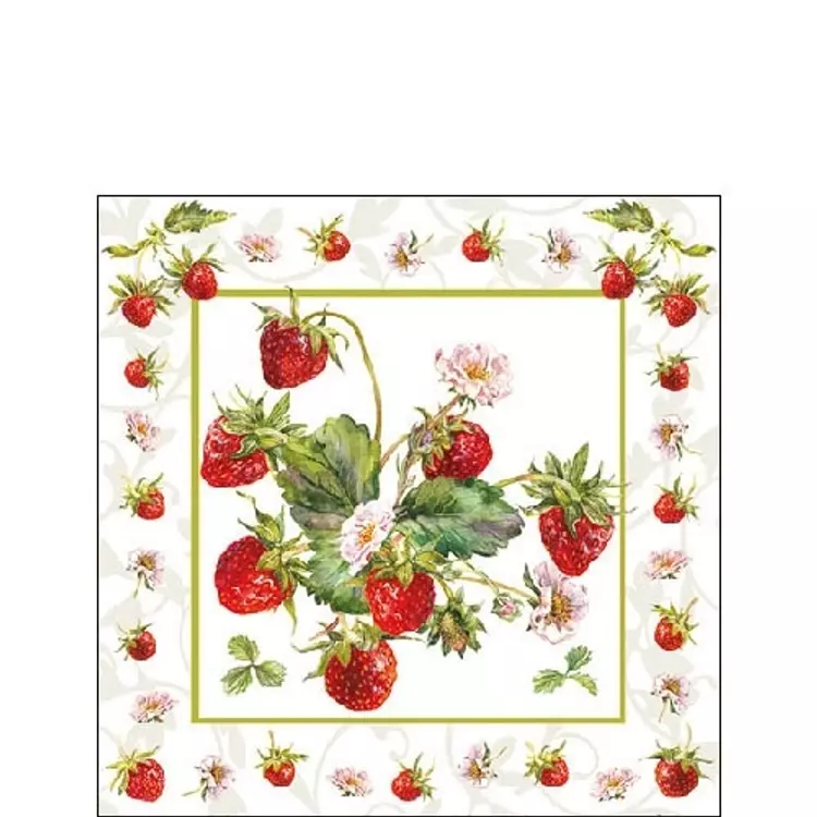Fresh Strawberries papírszalvéta 25x25cm, 20db-os