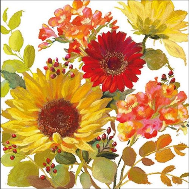 Sunny Flowers Cream papírszalvéta 33x33 cm