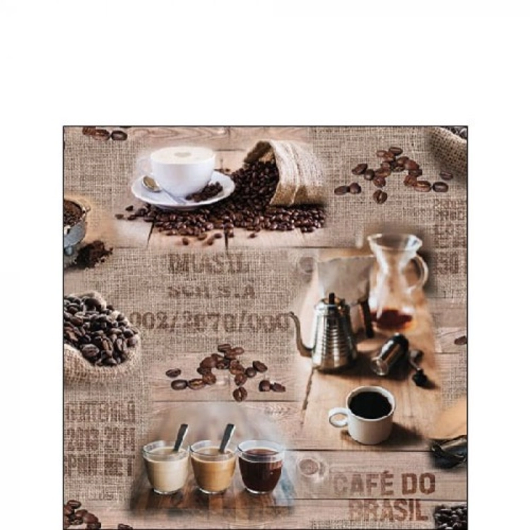 Brasil Coffee papírszalvéta 25x25cm, 20db-os