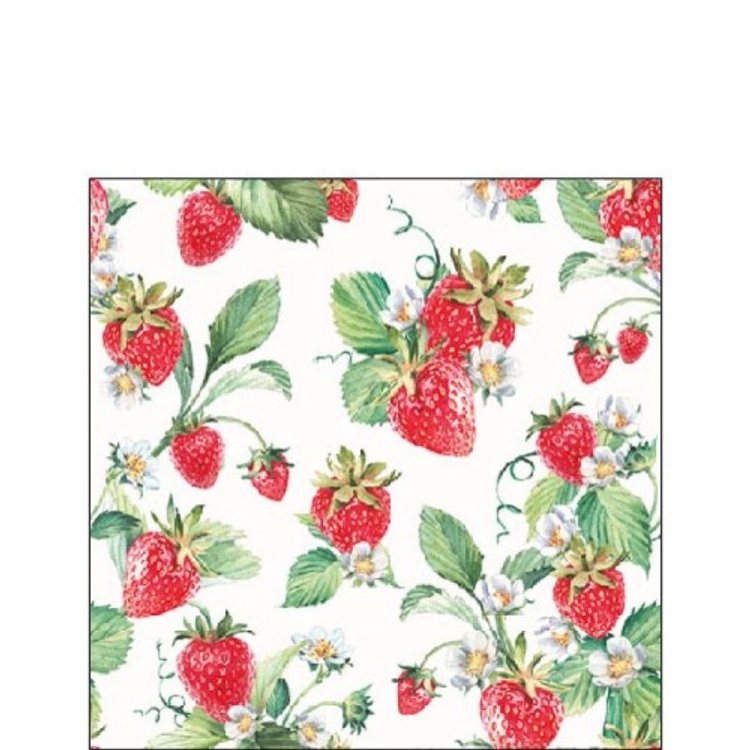 Garden Strawberries papírszalvéta 25x25cm, 20db-os