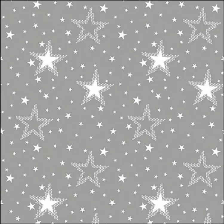 Night sky white/silver papírszalvéta 33x33cm, 20db-os