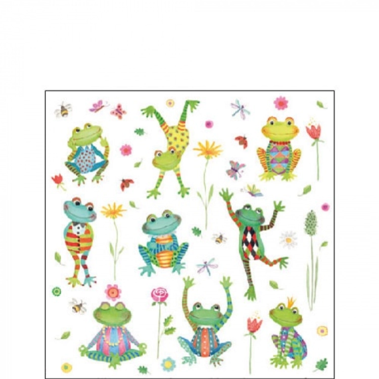 Happy Frogs papírszalvéta 25x25cm, 20db-os