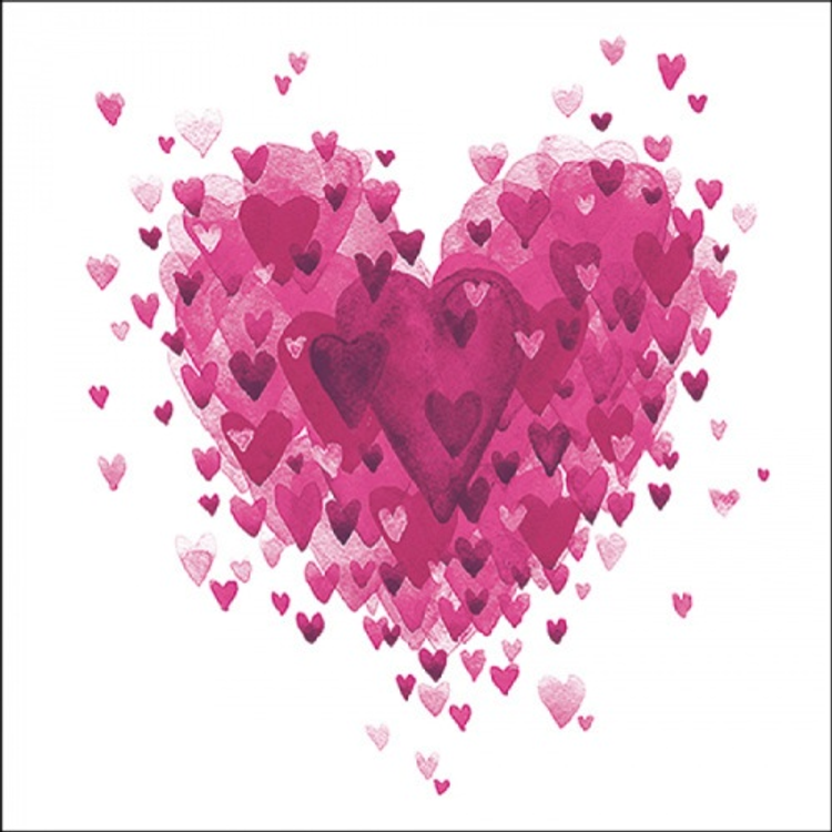 Heart of Hearts Rose papírszalvéta 33x33cm, 20db-os