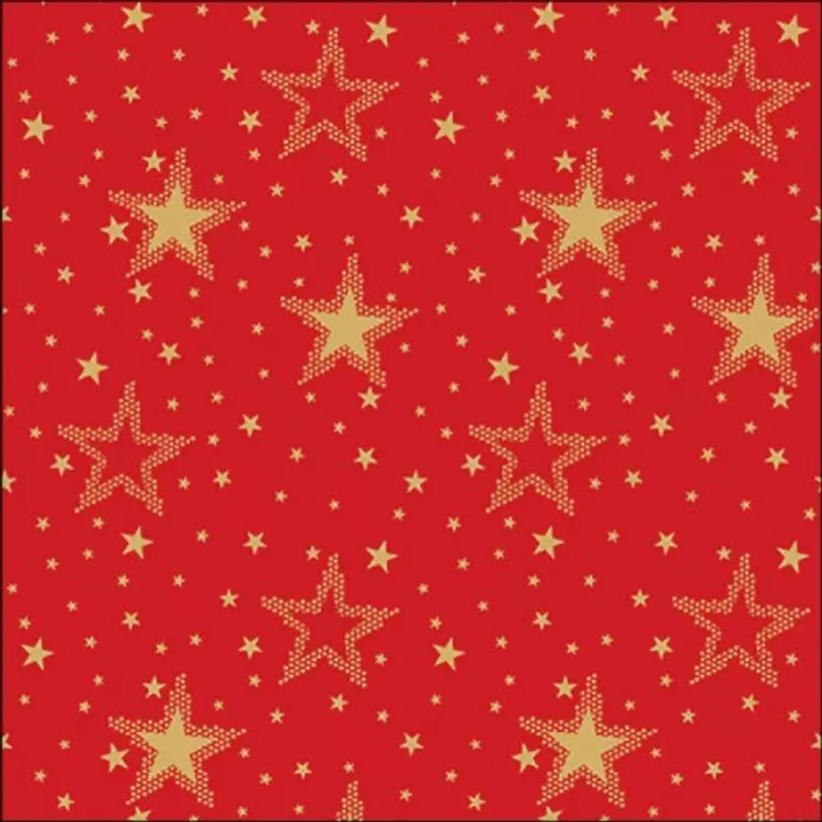 Night sky gold/red papírszalvéta 33x33cm, 20db-os