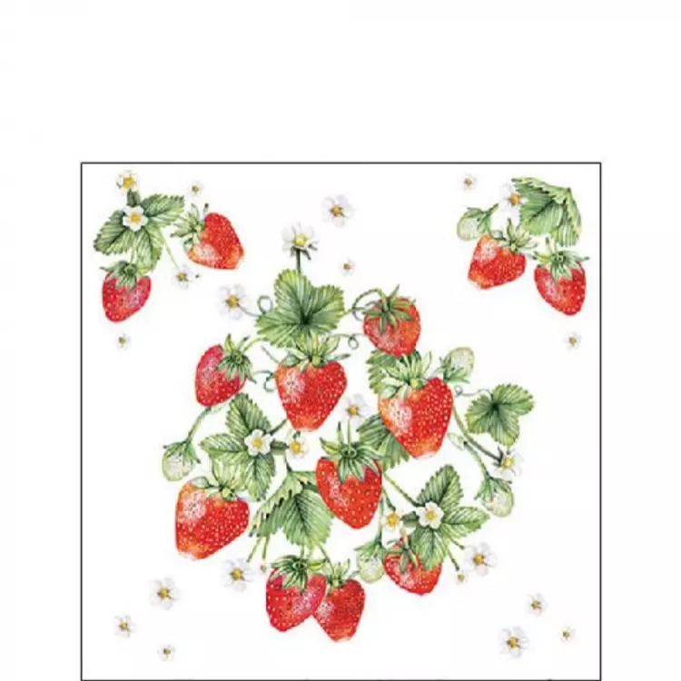 Bunch of strawberries papírszalvéta 25x25cm, 20db-os