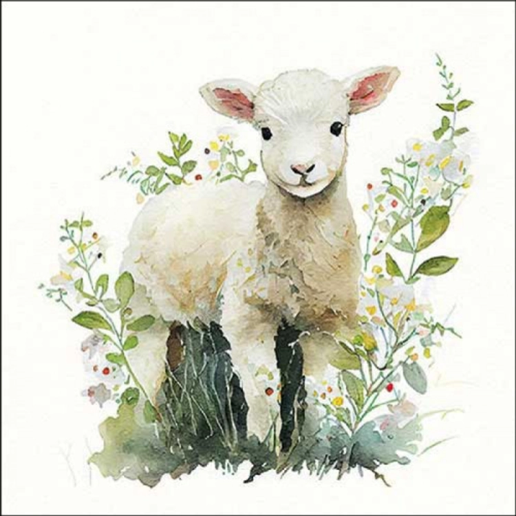 Húsvéti  papírszalvéta - 33x33cm, 20db-os - Lamb