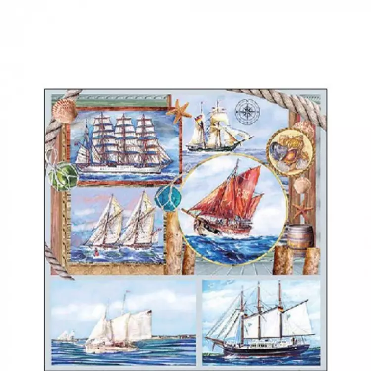 Sail away papírszalvéta 25x25cm, 20db-os