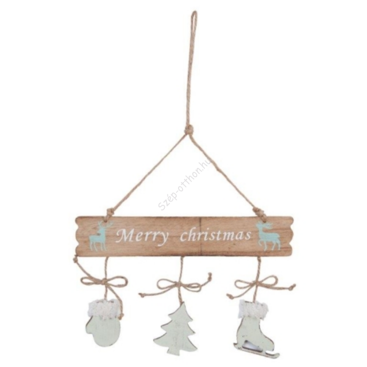 Fa ajtótábla " Merry Christmas ", 24x35cm