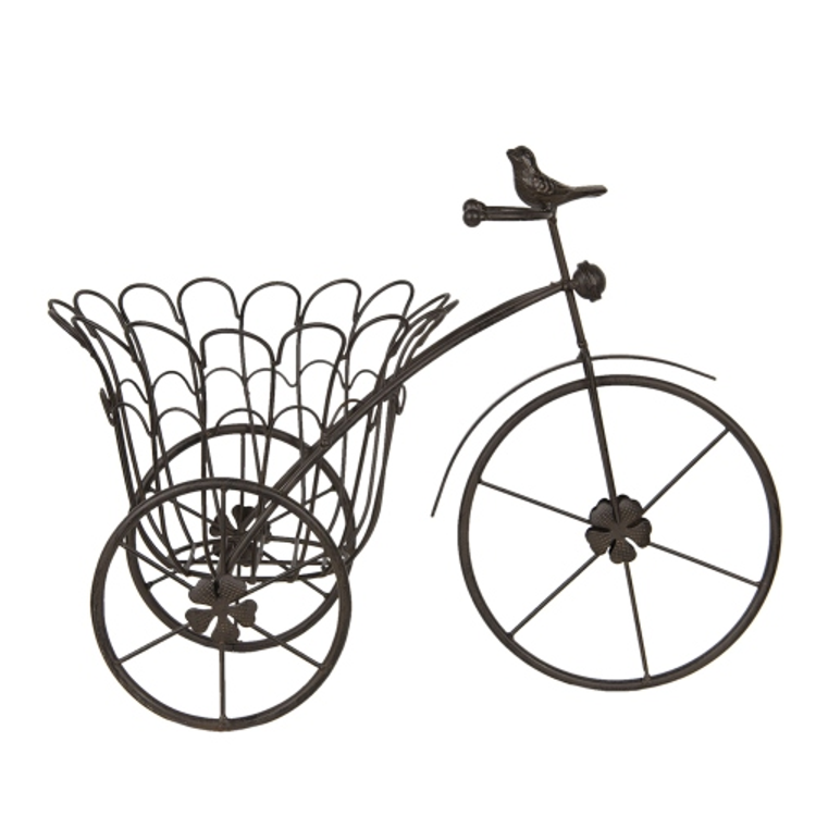 Fém bicikli alakú virágtartó