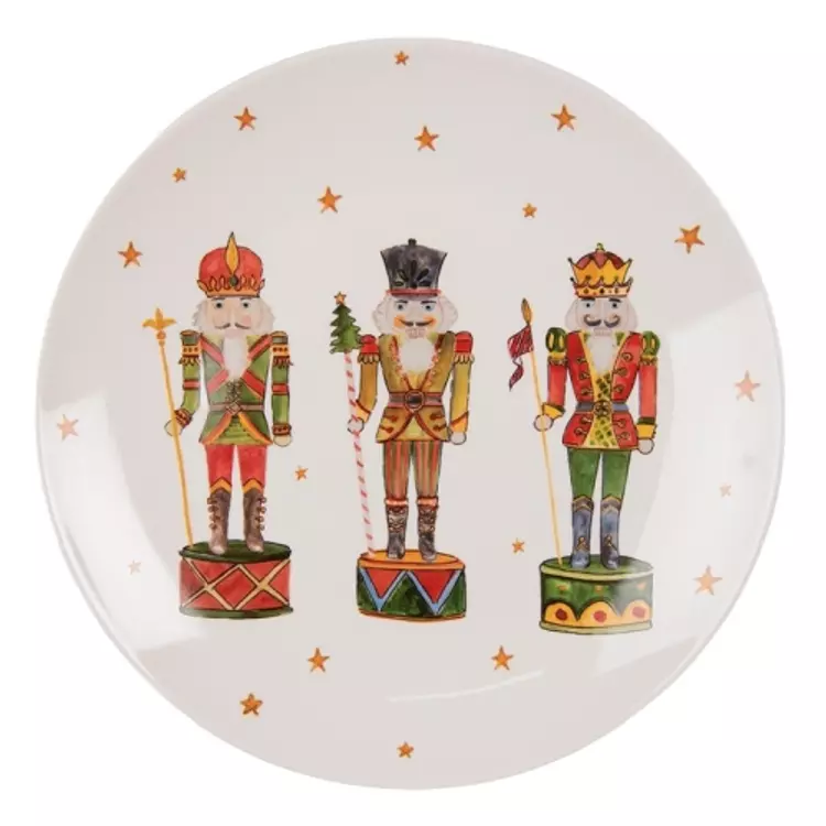 Porcelán desszertes tányér diótörős - 20cm - Happy Little Christmas