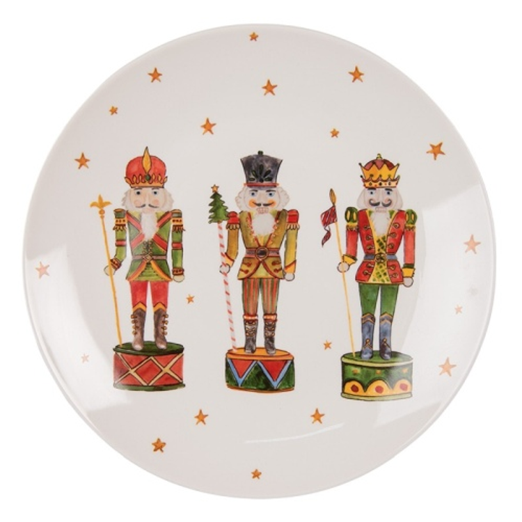 Porcelán desszertes tányér diótörős - 20cm - Happy Little Christmas