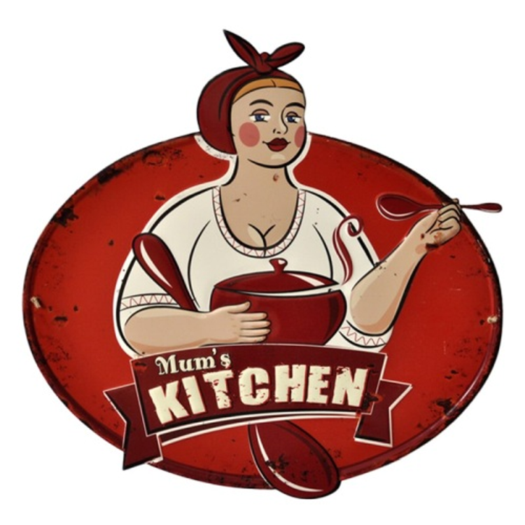 Fém falikép - 60x61cm - Mum's Kitchen