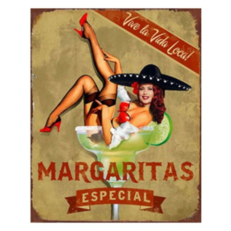 Retro fém falikép - 20x1x25cm - Margaritas Especial