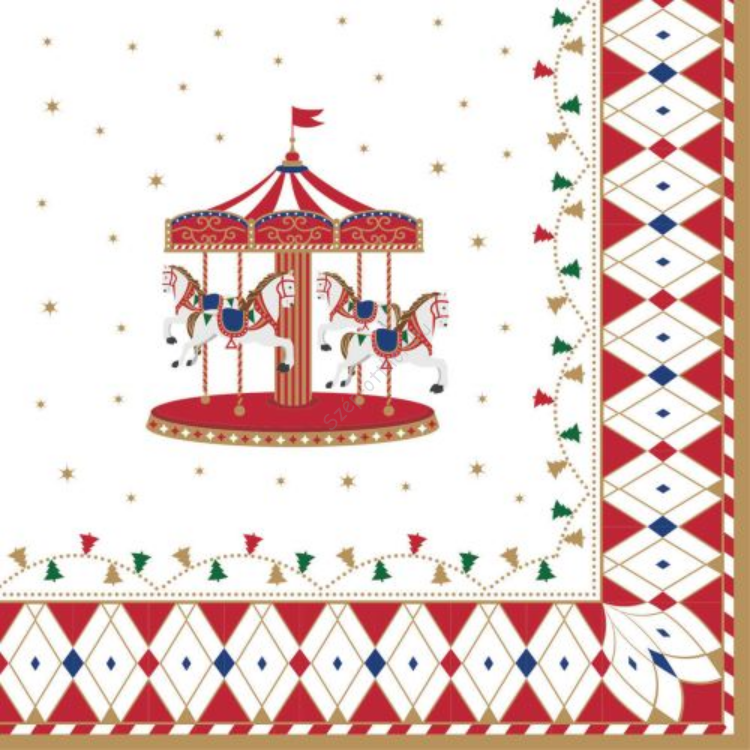 Karácsonyi mintás Papírszalvéta - Christmas Wonderland, 20db-os