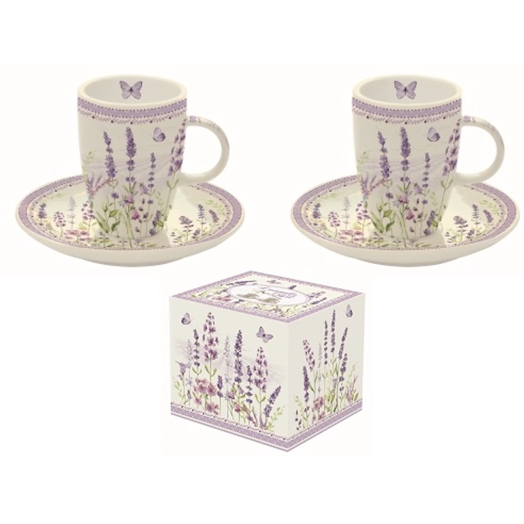 Porcelán eszpresszó csésze szett - 50ml - Lavender Field