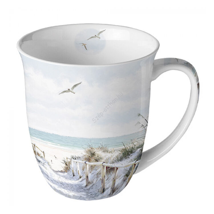 Porcelán bögre - 400ml - Beach Cabin