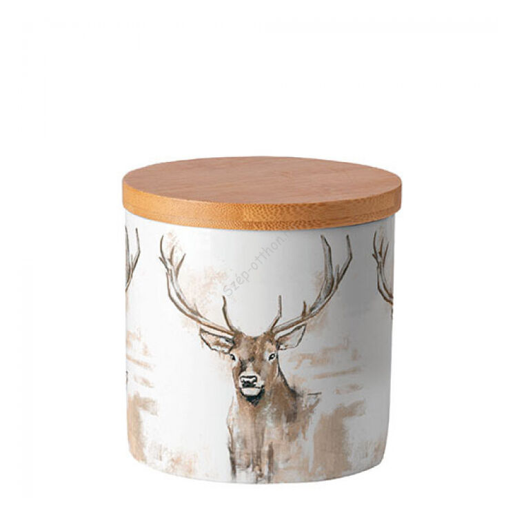 Porcelán konyhai tároló - 10x10cm - Antlers