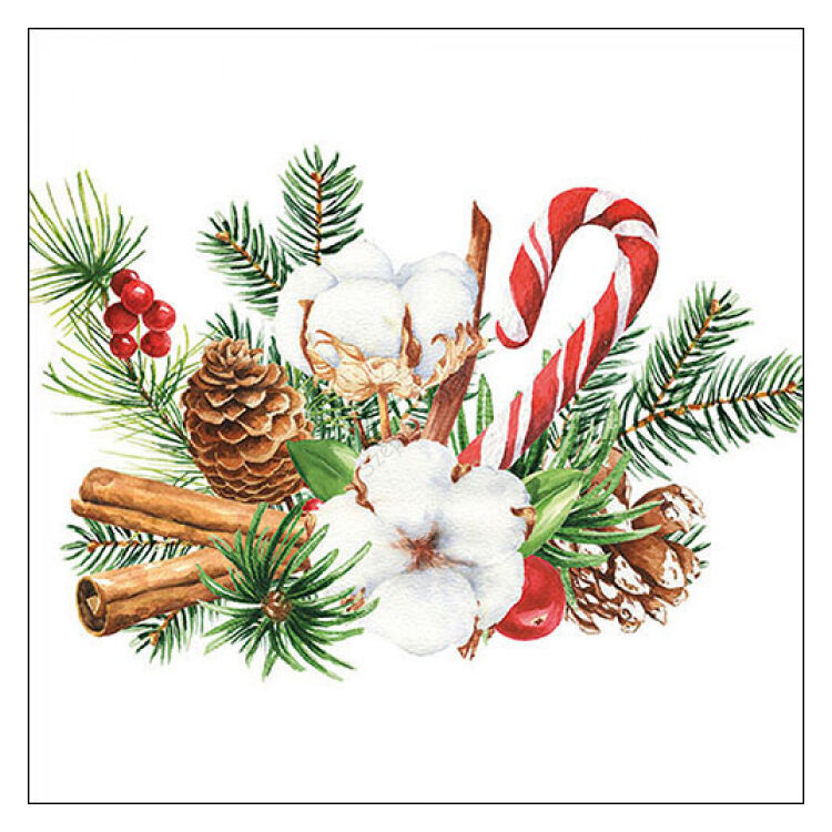Karácsonyi papírszalvéta - 33x33cm, 20db-os - Christmas arrangement