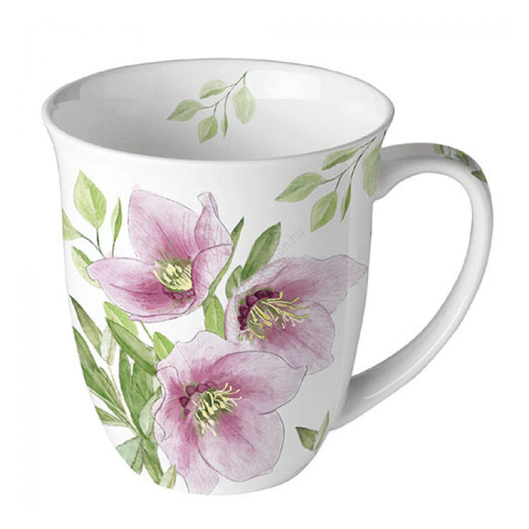 Porcelán bögre - 400ml - Classic helleborus