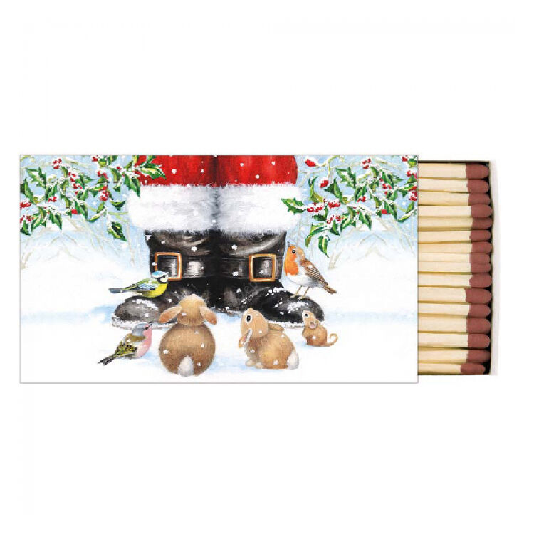Karácsonyi gyufa - 6,5x11cm - Looking up to santa