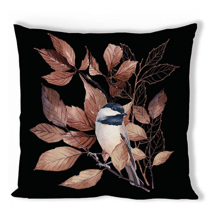 Párnahuzat - 40x40cm - Lovely Chickadee