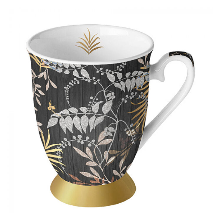 Porcelán bögre - 250ml - Luxury Leaves